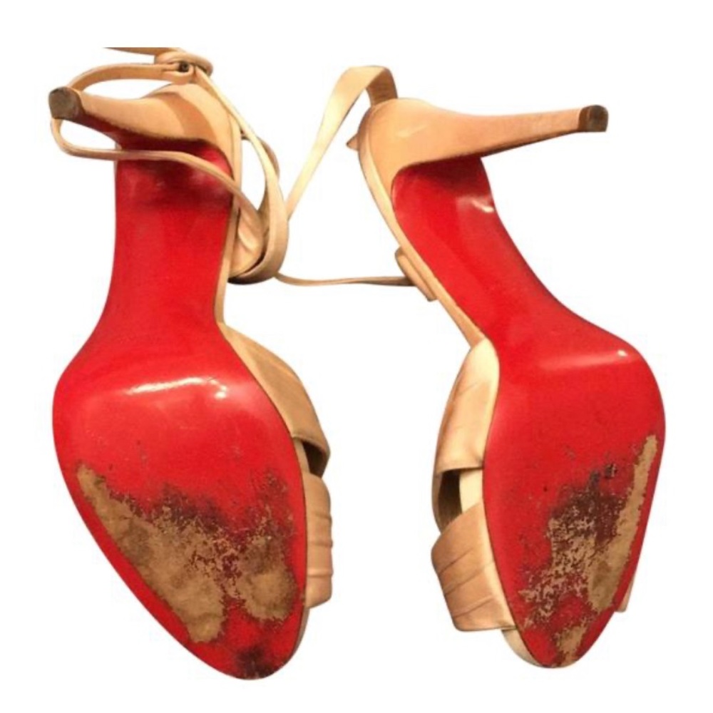 Christian Louboutin Pink Satin Heels